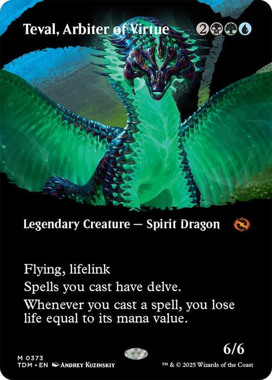 Teval, Arbiter of Virtue (Borderless) - Tarkir: Dragonstorm (TDM)