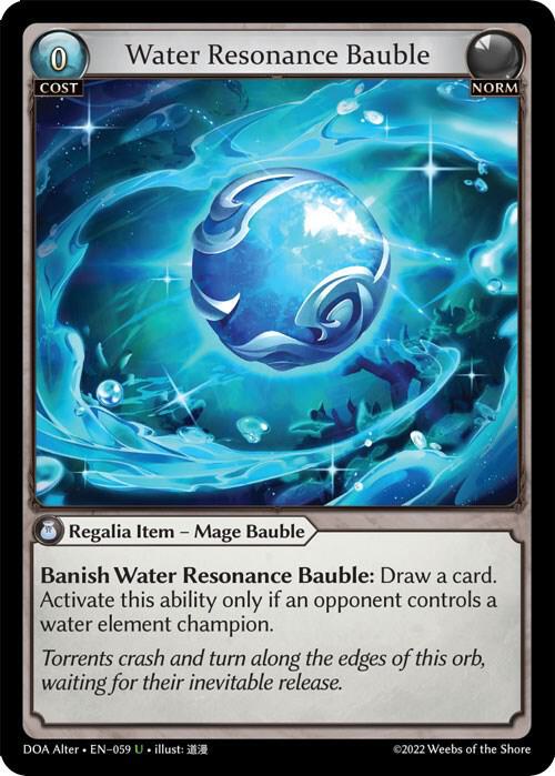 Water Resonance Bauble - Dawn of Ashes Alter Edition (DOA Alter) *FOIL*
