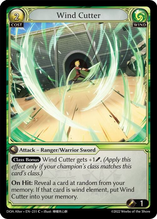 Wind Cutter - Dawn of Ashes Alter Edition (DOA Alter) *FOIL*