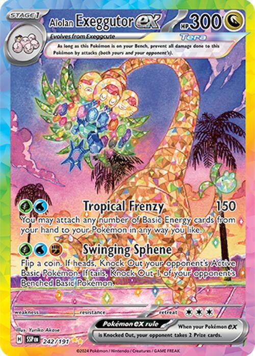 Alolan Exeggutor ex - 242/191 - SV08: Surging Sparks (SSP) SV08: Surging Sparks NEAR MINT
