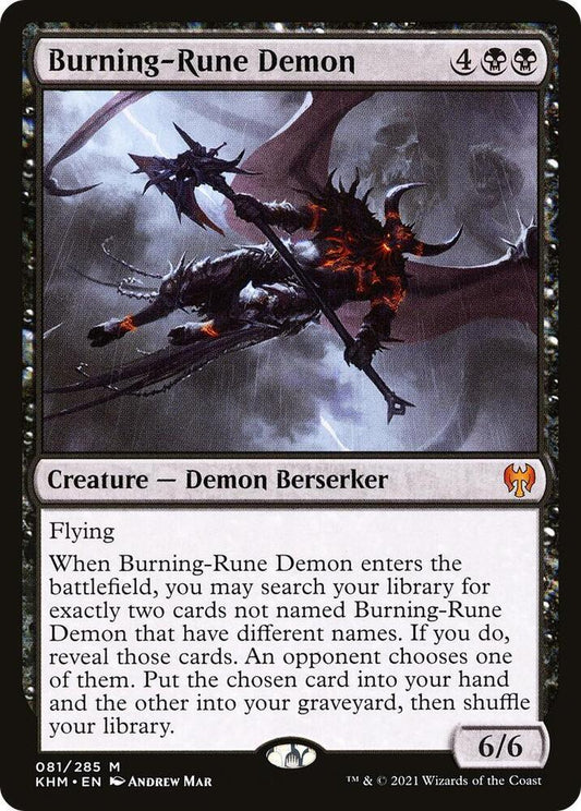 Burning-Rune Demon - Kaldheim (KHM) NM REGULAR