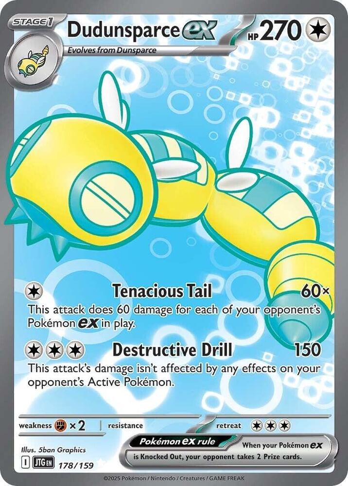 Dudunsparce ex - 178/159 - SV09: Journey Together (JTG) NM