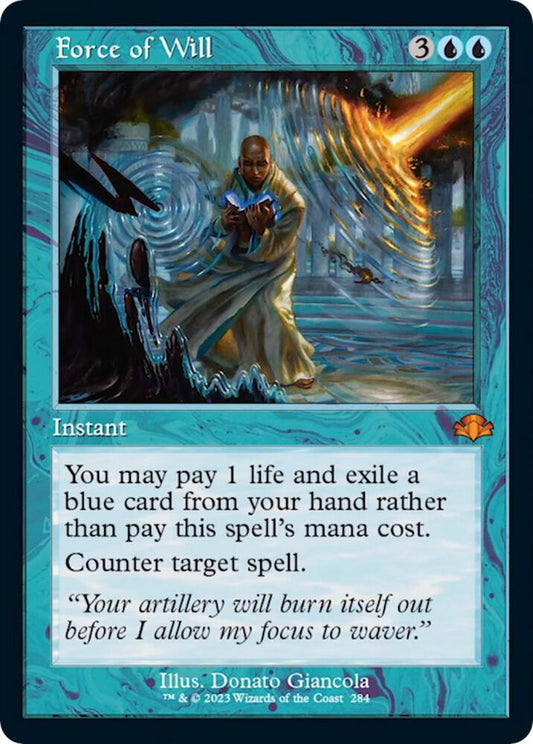 Force of Will (Retro Frame) - Dominaria Remastered (DMR) Dominaria Remastered