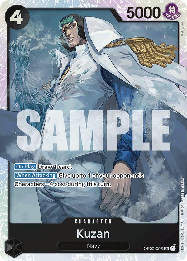 Kuzan (OP02-096) (Reprint) - Premium Booster -The Best- (PRB-01) Premium Booster -The Best-