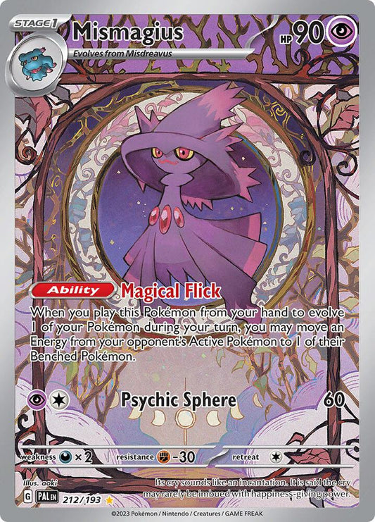 Mismagius - 212/193 - SV02: Paldea Evolved (PAL) SV02: Paldea Evolved NM