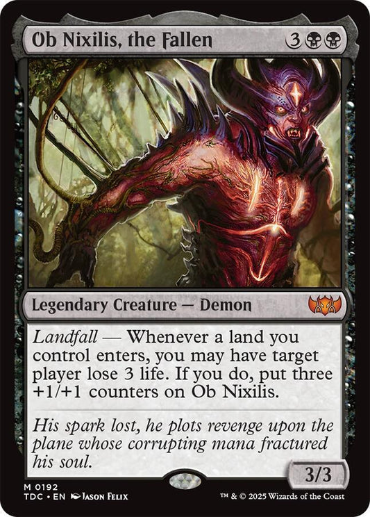 Ob Nixilis, the Fallen - Commander: Tarkir: Dragonstorm (TDC) Commander: Tarkir: Dragonstorm/NM/REGULAR