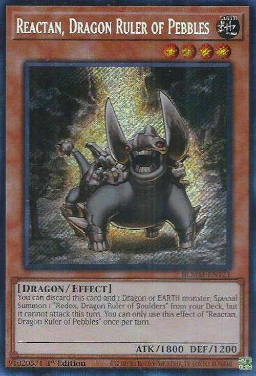 Reactan, Dragon Ruler of Pebbles - Battles of Legend: Monster Mayhem (BLMM) Battles of Legend: Monster Mayhem NM