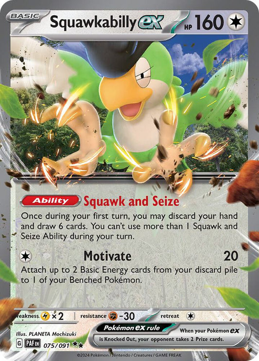 Squawkabilly ex - 075/091 - SV: Paldean Fates (PAF) SV: Paldean Fates NM