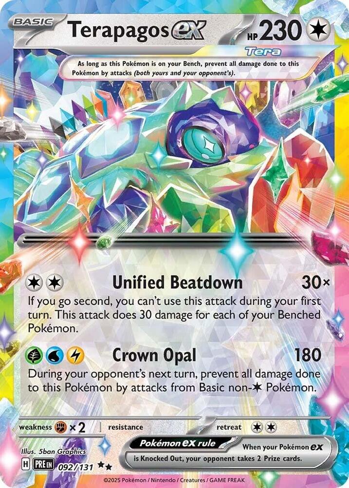 Terapagos ex - 092/131 - SV: Prismatic Evolutions (PRE) SV: Prismatic Evolutions