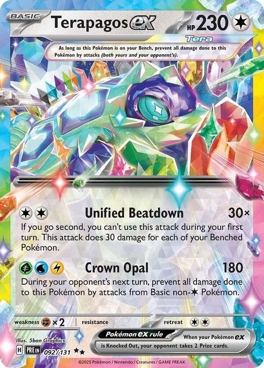 Terapagos ex - 092/131 - SV: Prismatic Evolutions (PRE) SV: Prismatic Evolutions