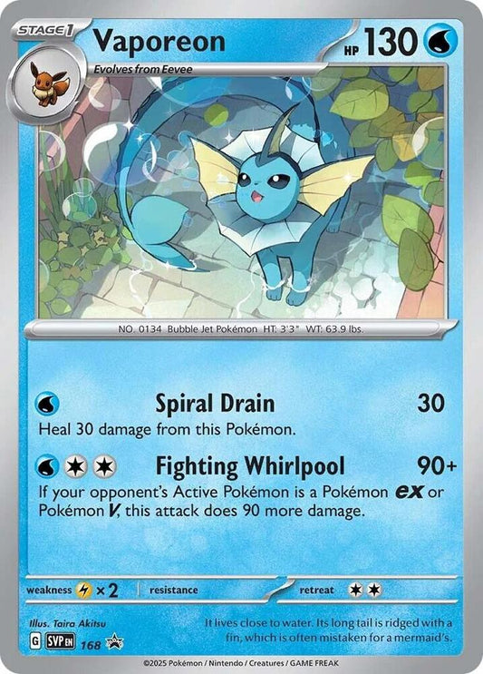 Vaporeon - 168 (Cosmos Holo) - SV: Scarlet & Violet Promo Cards (SVP)