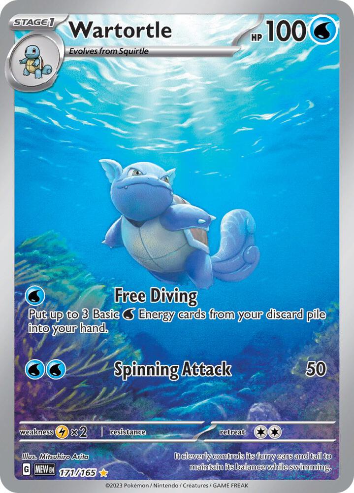 Wartortle - 171/165 - SV: Scarlet & Violet 151 (MEW) SV: Scarlet & Violet 151