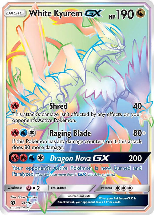 White Kyurem GX (Secret) - Dragon Majesty (DRM) Dragon Majesty NEAR MINT