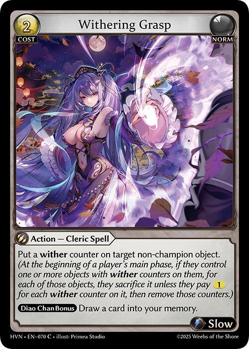 Withering Grasp - Abyssal Heaven (HVN) Abyssal Heaven FOIL